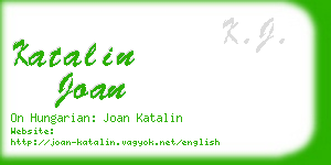 katalin joan business card